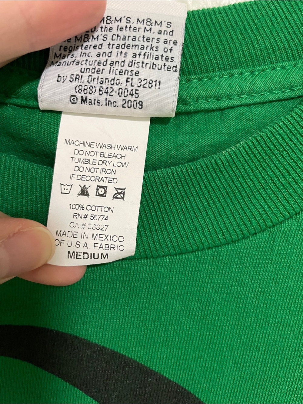 M&M'S Green Character Graphic Tee - Bright Green, White, Black, Red - Picture 5 of 7